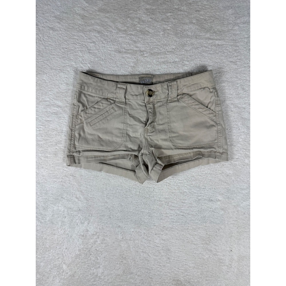 BeBop Cargo‎ Shorts Womens 7 Khaki Excellent Low Rise Utility Summer Y2K Tan
